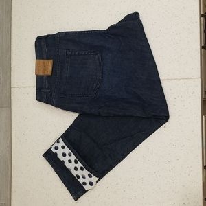 Coldwater Creek Denim Dotted Cuff Crop Jeans Size 12
